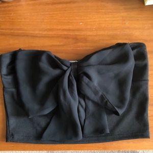 Charlotte Russe black bow tube top